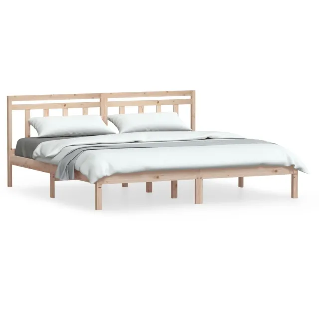 Cadre de lit sans matelas bois massif 200x200 cm