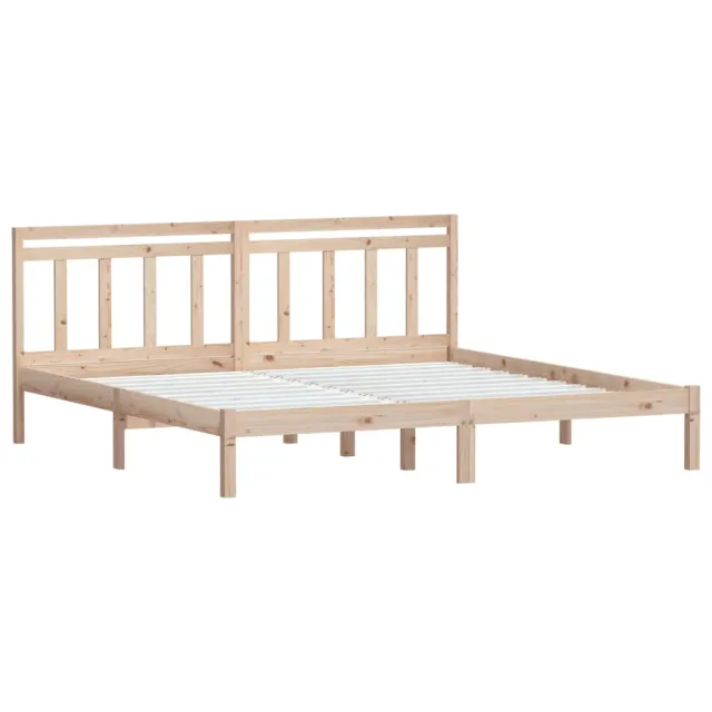 Cadre de lit sans matelas bois massif 200x200 cm