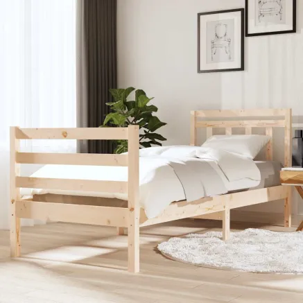 Cadre de lit sans matelas bois massif