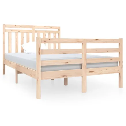 Cadre de lit sans matelas bois massif 2