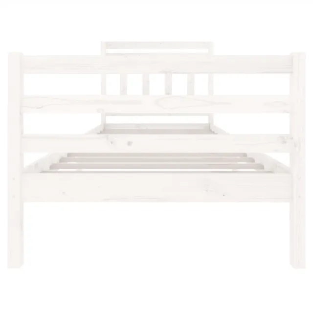 Cadre de lit sans matelas blanc bois massif 90x200 cm