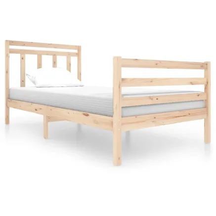 Cadre de lit sans matelas bois massif 100x200 cm 2