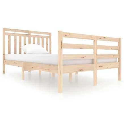 Cadre de lit sans matelas bois massif 120x200 cm 2