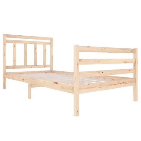 Cadre de lit sans matelas bois massif 120x200 cm