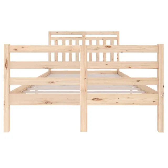 Cadre de lit sans matelas bois massif 120x200 cm