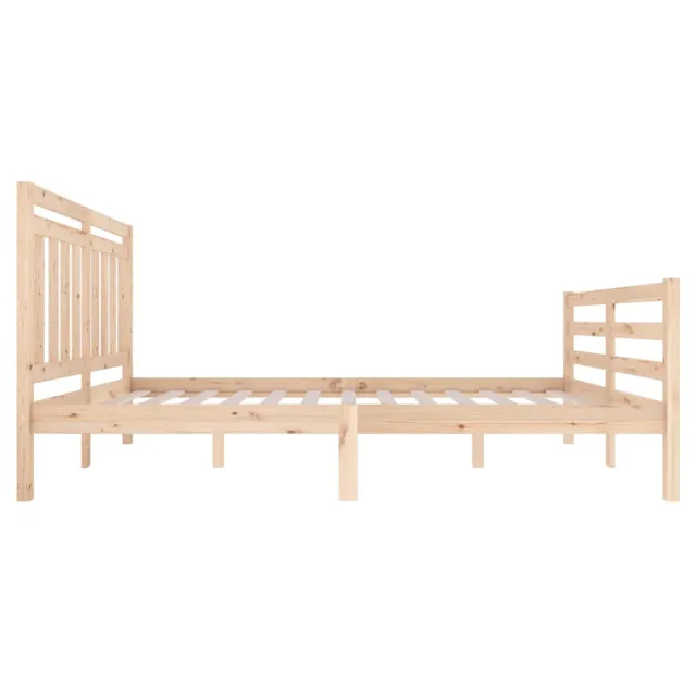 Cadre de lit sans matelas bois massif 120x200 cm