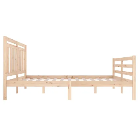 Cadre de lit sans matelas bois massif 120x200 cm