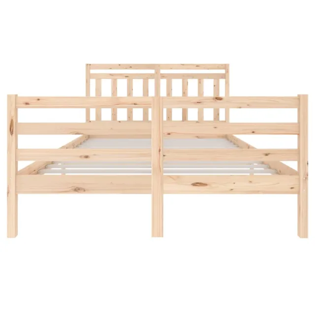 Cadre de lit sans matelas bois massif 140x200 cm