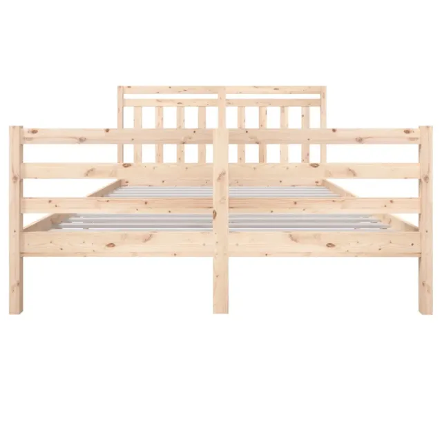 Cadre de lit sans matelas bois massif 160x200 cm