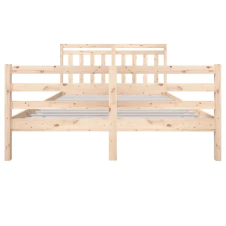 Cadre de lit sans matelas bois massif 160x200 cm