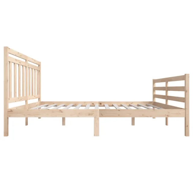 Cadre de lit sans matelas bois massif 160x200 cm