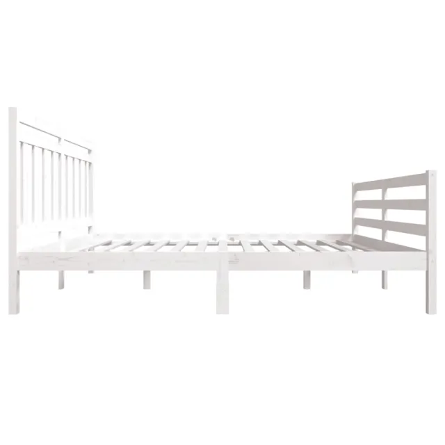 Cadre de lit Blanc Bois massif 160x200 cm