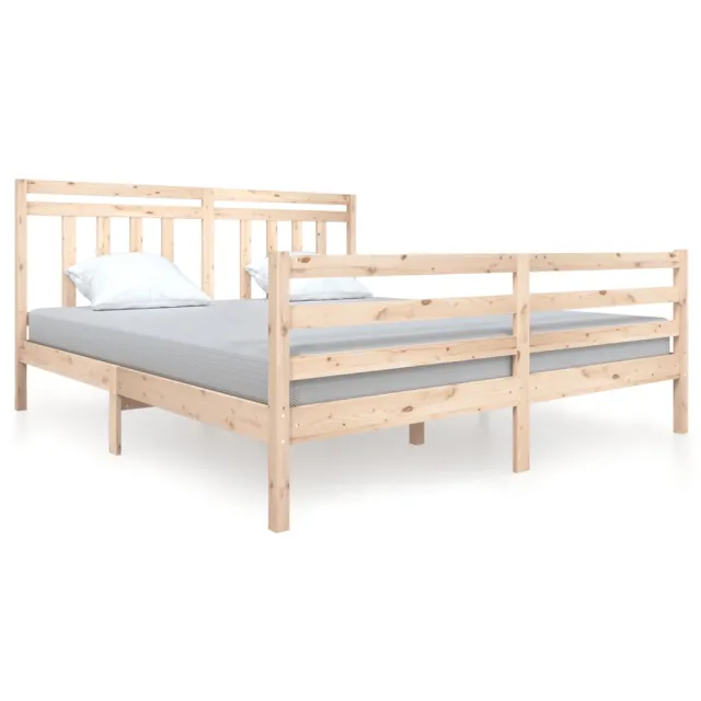 Cadre de lit sans matelas bois massif