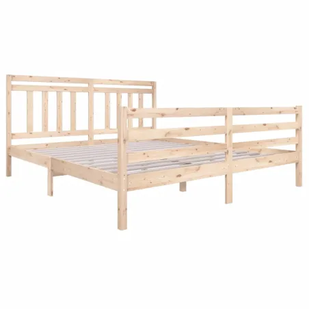 Cadre de lit sans matelas bois massif