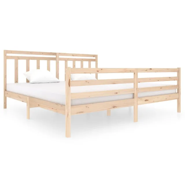 Cadre de lit sans matelas bois massif 200x200 cm