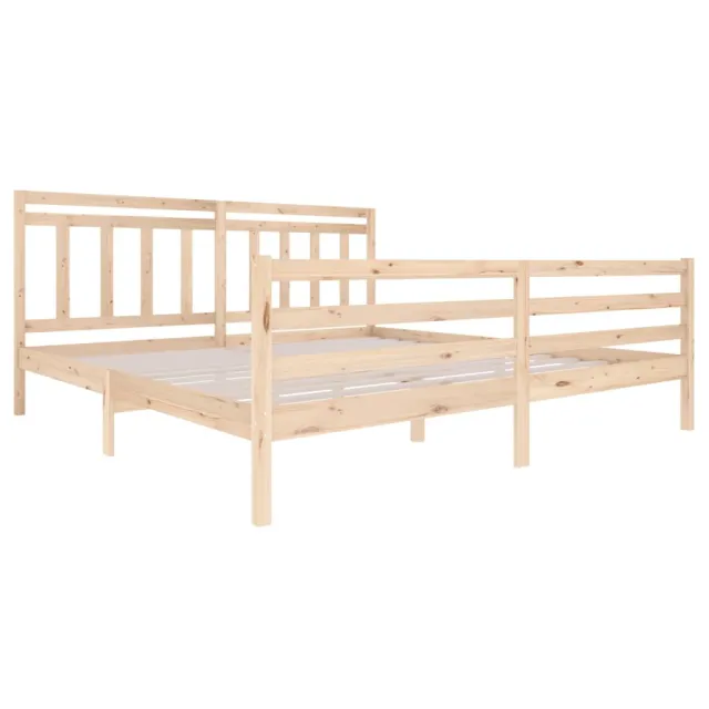Cadre de lit sans matelas bois massif 200x200 cm