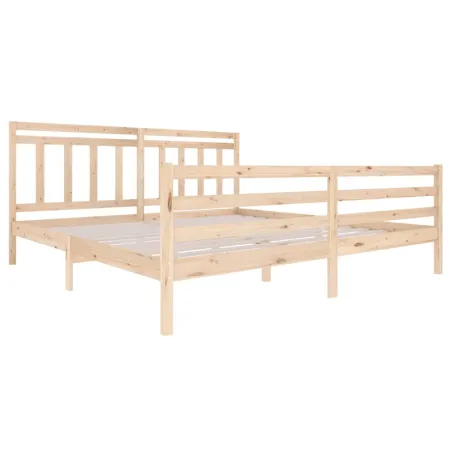 Cadre de lit sans matelas bois massif 200x200 cm
