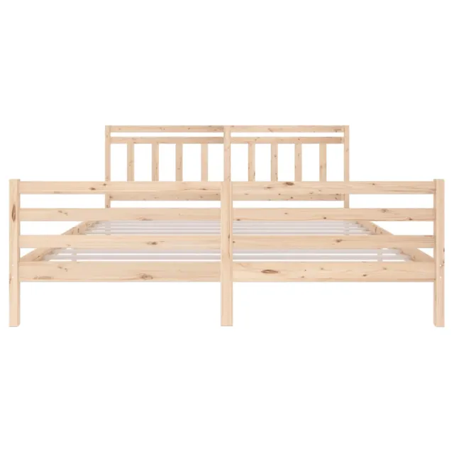 Cadre de lit sans matelas bois massif 200x200 cm