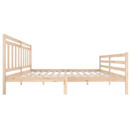 Cadre de lit sans matelas bois massif 200x200 cm