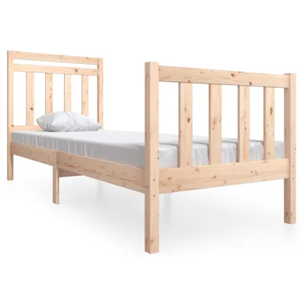 Cadre de lit sans matelas bois massif 2