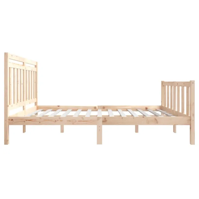 Cadre de lit sans matelas bois massif 140x190 cm