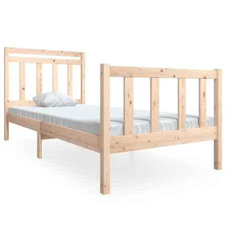 Cadre de lit sans matelas bois massif 100x200 cm