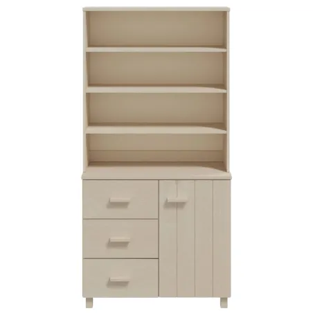 Buffet HAMAR Bois massif de pin Marron miel