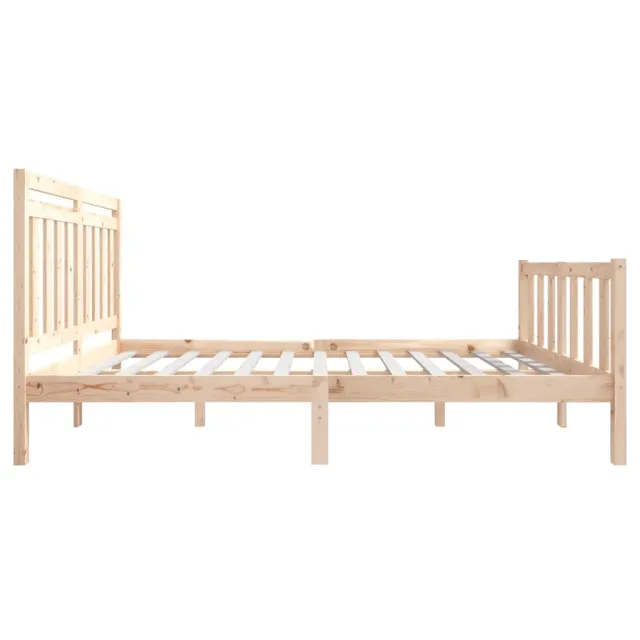 Cadre de lit sans matelas bois massif 120x200 cm