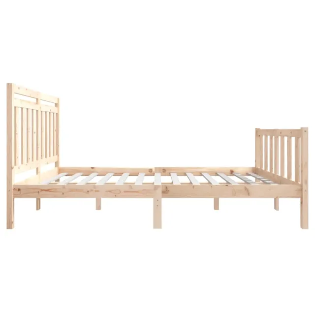 Cadre de lit sans matelas bois massif 140x200 cm