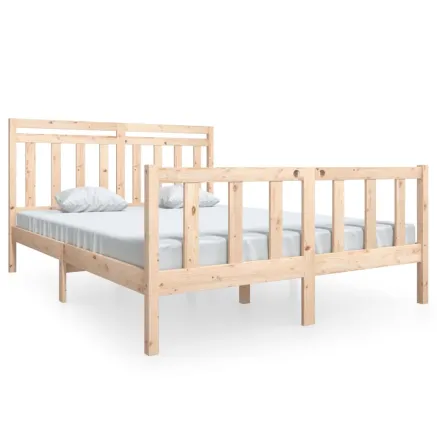 Cadre de lit sans matelas bois massif 2
