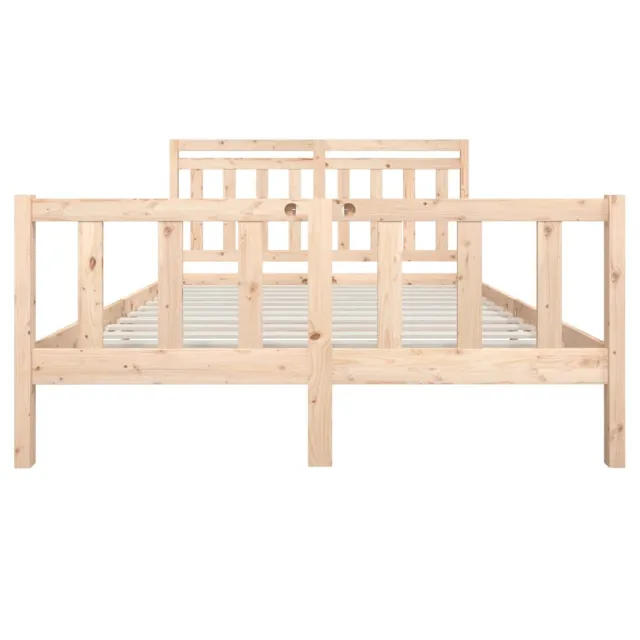 Cadre de lit sans matelas bois massif 160x200 cm