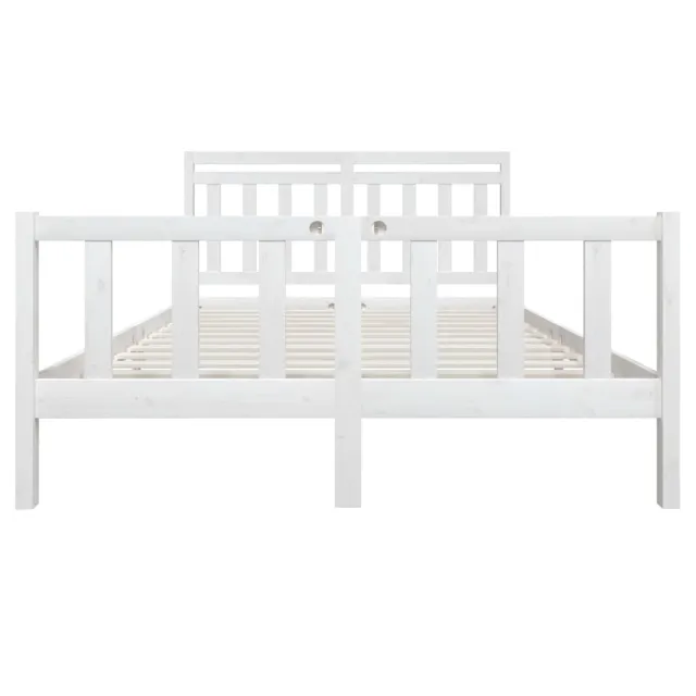 Cadre de lit Blanc Bois massif 160x200 cm