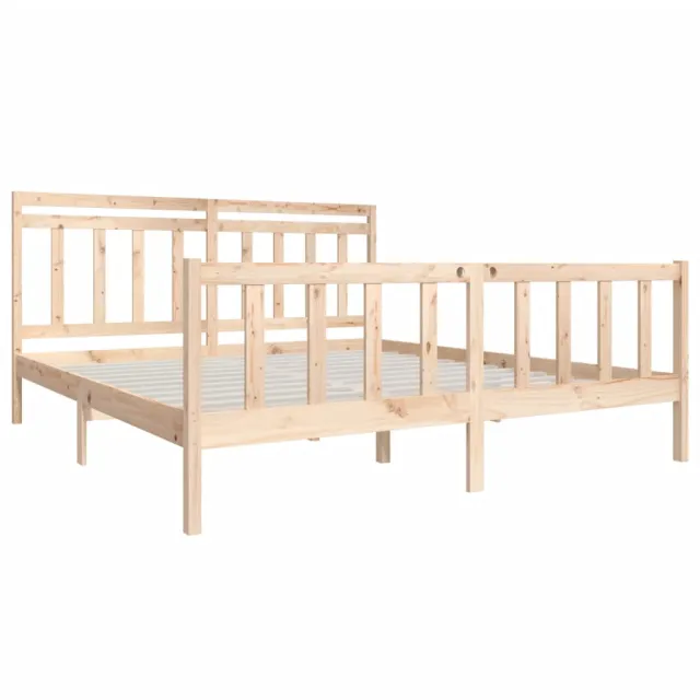 Cadre de lit sans matelas bois massif