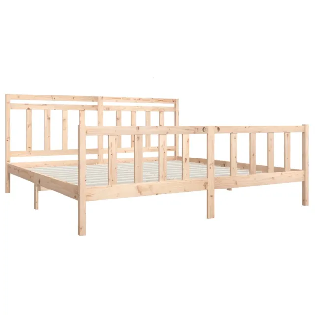 Cadre de lit sans matelas bois massif 200x200 cm