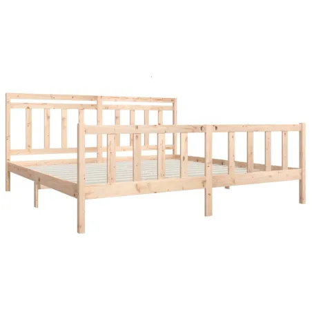 Cadre de lit sans matelas bois massif 200x200 cm