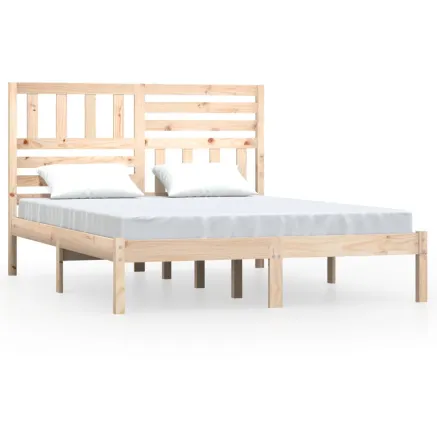 Cadre de lit sans matelas 135x190 cm bois de pin massif 2