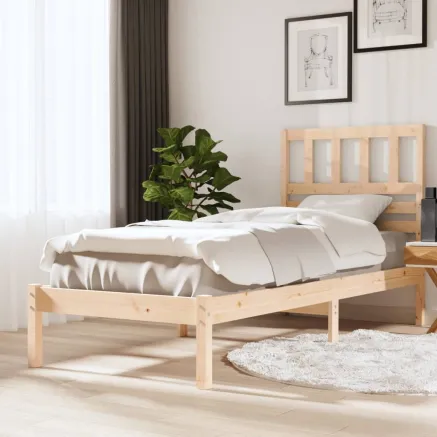 Cadre de lit sans matelas bois de pin massif 90x200 cm