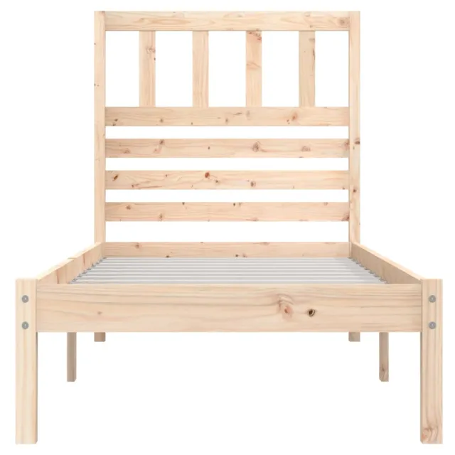 Cadre de lit sans matelas bois de pin massif 90x200 cm