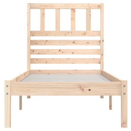 Cadre de lit sans matelas bois de pin massif 90x200 cm