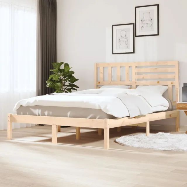 Cadre de lit sans matelas bois massif de pin 140x200 cm