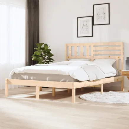 Cadre de lit sans matelas bois massif de pin 160x200 cm