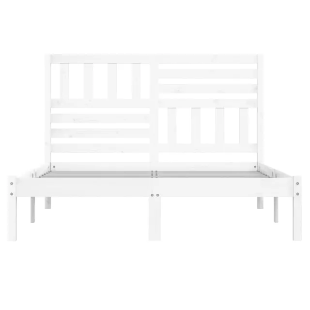 Cadre de lit sans matelas blanc bois de pin massif 160x200 cm