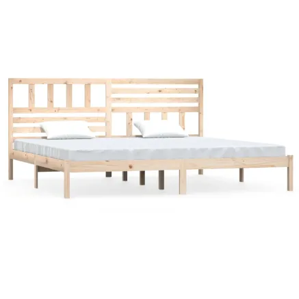 Cadre de lit sans matelas 180x200 cm bois massif de pin 2