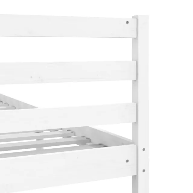 Cadre de lit sans matelas blanc 75x190 cm bois massif