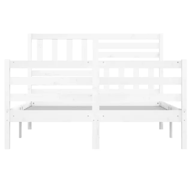 Cadre de lit sans matelas blanc 120x190 cm bois massif