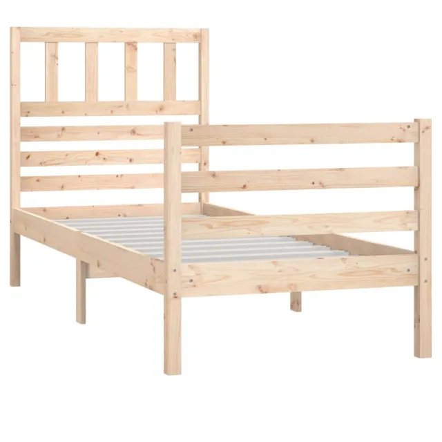 Cadre de lit sans matelas bois massif 90x200 cm