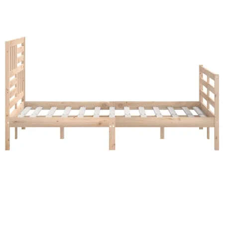 Cadre de lit sans matelas bois massif 120x200 cm