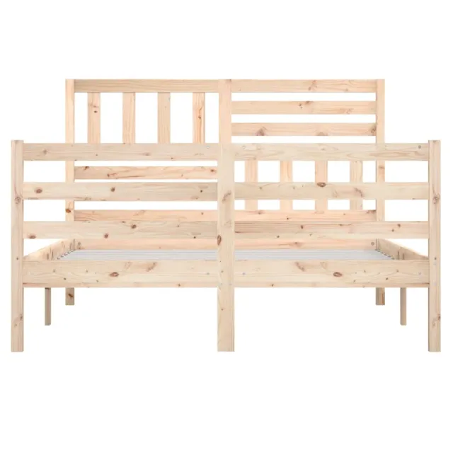 Cadre de lit sans matelas bois massif 140x200 cm