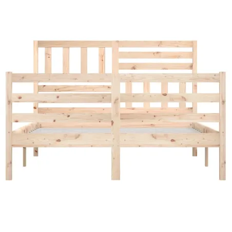 Cadre de lit sans matelas bois massif 140x200 cm