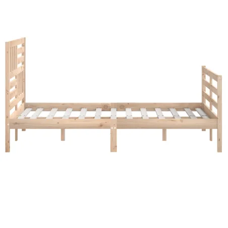 Cadre de lit sans matelas bois massif 140x200 cm